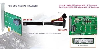 おまとめ専用 Amazon.co.jp: U.3 (SFF-8639) PCIe Gen3 to M.2 NVMe SSD